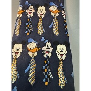 Necktie‎ Walt Disney World Donald Goofy Mickey Men's 100 Percent Silk